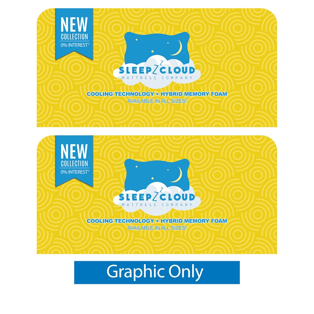 EZ Tube Cali Headboards — 37 in Double Sided Graphic Only